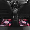 Pink Elephant Pattern Front and Back Car Floor Mats