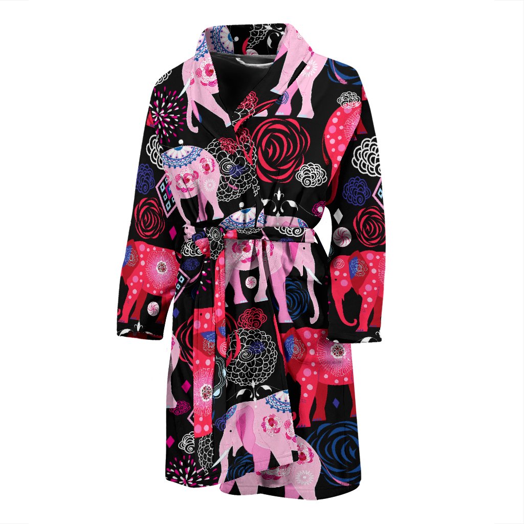 Pink Elephant Pattern Men Bathrobe – JorJune