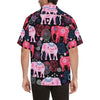 Pink Elephant Pattern Men Hawaiian Shirt