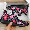 Pink Elephant Pattern Mesh Knit Sneakers Shoes