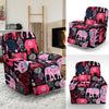 Pink Elephant Pattern Recliner Slipcover-JORJUNE.COM