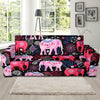 Pink Elephant Pattern Sofa Slipcover-JORJUNE.COM