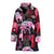 Pink Elephant Pattern Women Bath Robe