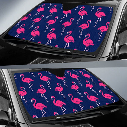 Pink Flamingo Pattern Car Sun Shade-JorJune