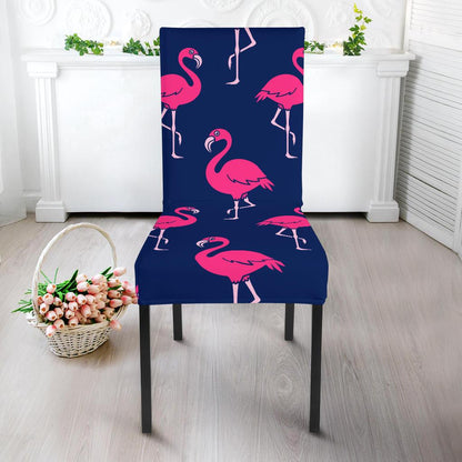 Pink Flamingo Pattern Dining Chair Slipcover-JORJUNE.COM