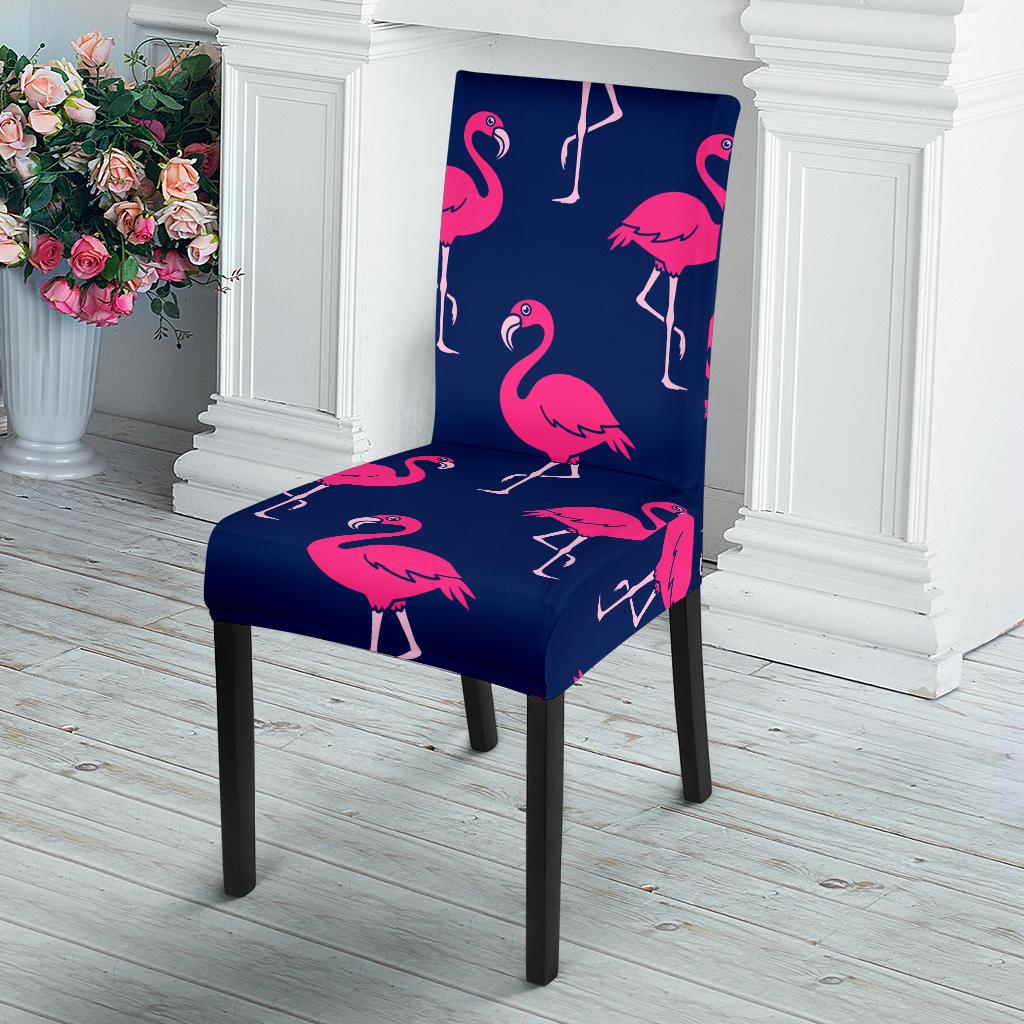 Pink Flamingo Pattern Dining Chair Slipcover-JORJUNE.COM