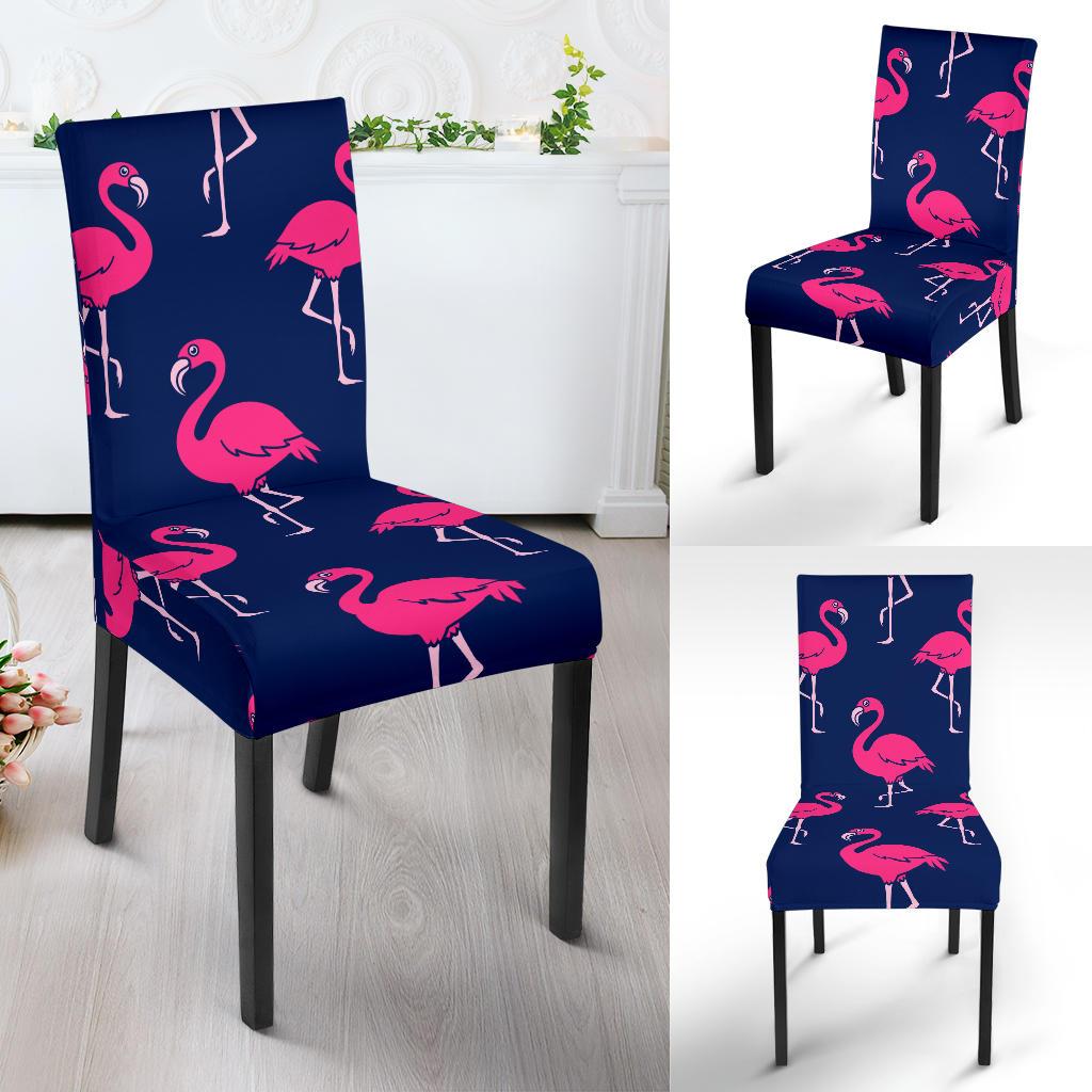 Pink Flamingo Pattern Dining Chair Slipcover-JORJUNE.COM