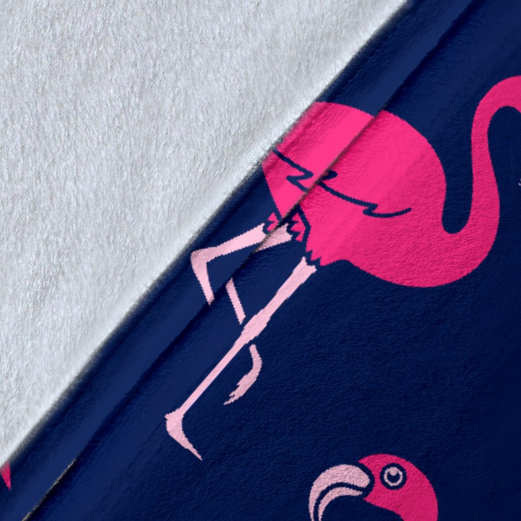 Pink Flamingo Pattern Fleece Blanket
