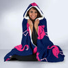 Pink Flamingo Pattern Hooded Blanket-JORJUNE.COM