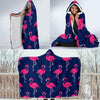 Pink Flamingo Pattern Hooded Blanket-JORJUNE.COM