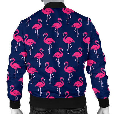 Pink Flamingo Pattern Men Casual Bomber Jacket