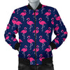 Pink Flamingo Pattern Men Casual Bomber Jacket