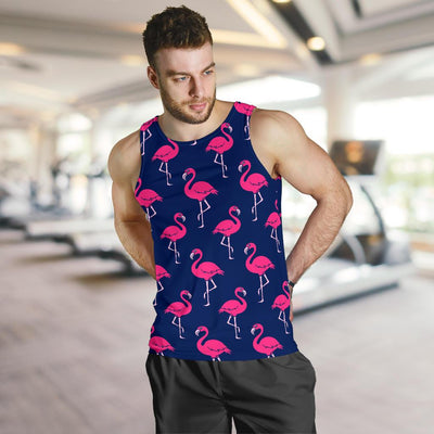 Pink Flamingo Pattern Men Tank Top