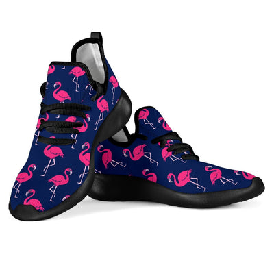 Pink Flamingo Pattern Mesh Knit Sneakers Shoes