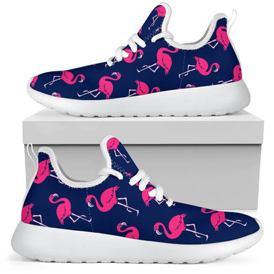 Pink Flamingo Pattern Mesh Knit Sneakers Shoes