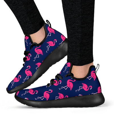 Pink Flamingo Pattern Mesh Knit Sneakers Shoes