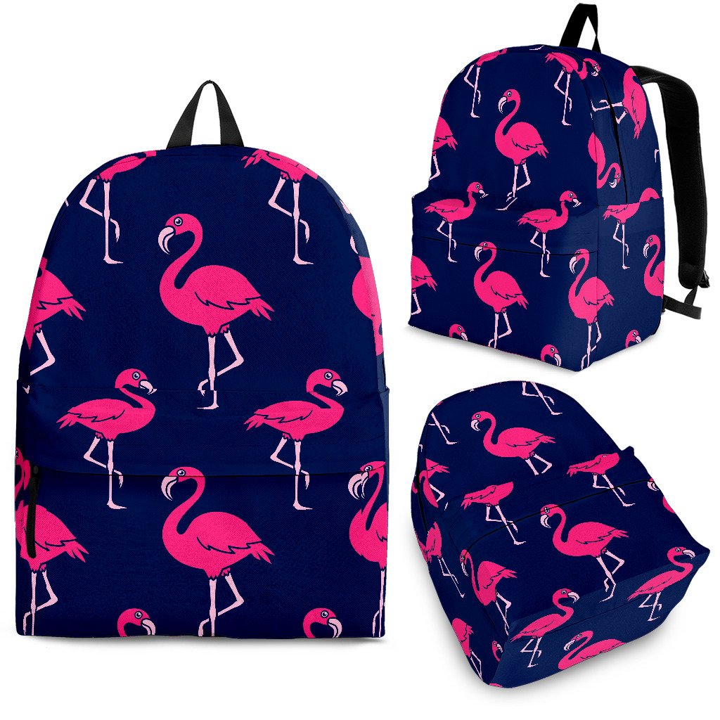 Pink Flamingo Pattern Premium Backpack
