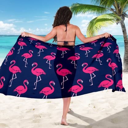 Pink Flamingo Pattern Sarong Pareo Wrap
