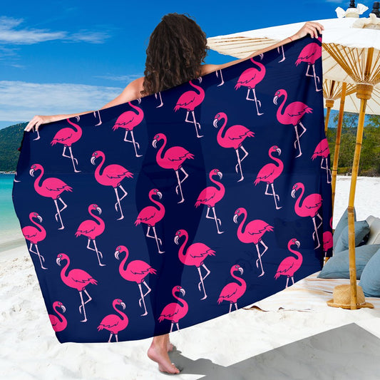 Pink Flamingo Pattern Sarong Pareo Wrap