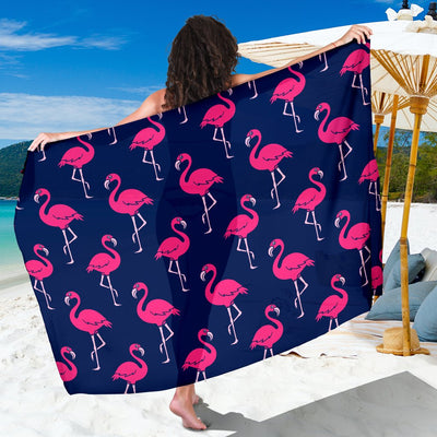 Pink Flamingo Pattern Sarong Pareo Wrap
