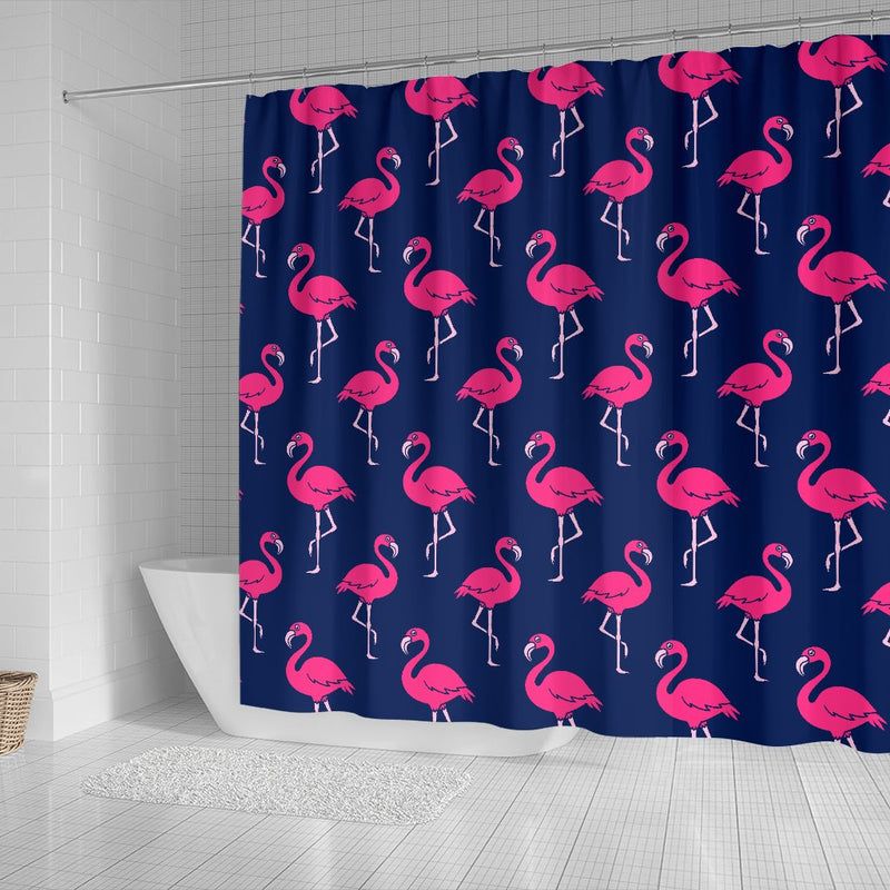 Pink Flamingo Pattern Shower Curtain