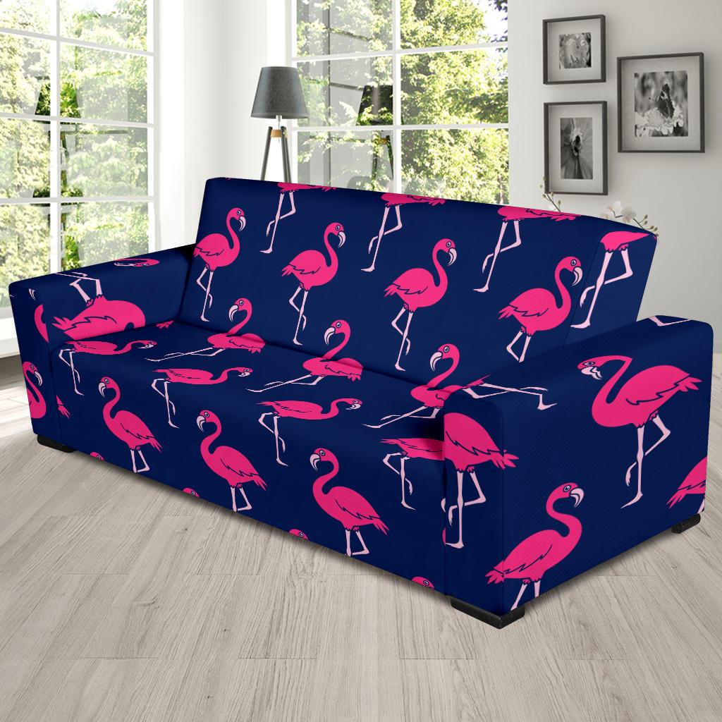 Pink Flamingo Pattern Sofa Slipcover-JORJUNE.COM