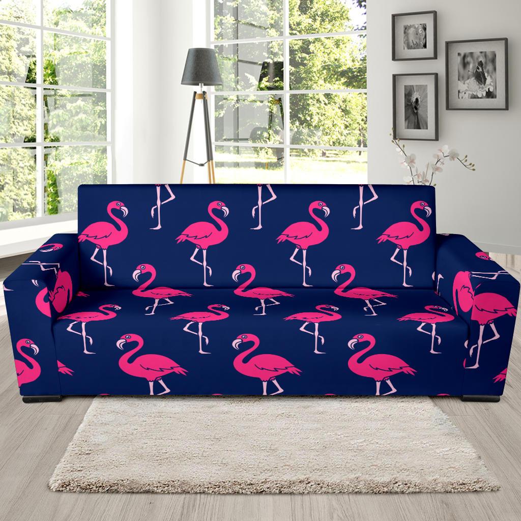 Pink Flamingo Pattern Sofa Slipcover-JORJUNE.COM