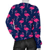 Pink Flamingo Pattern Women Crewneck Sweatshirt