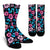 Pink Hibiscus Hawaiian Flower Crew Socks