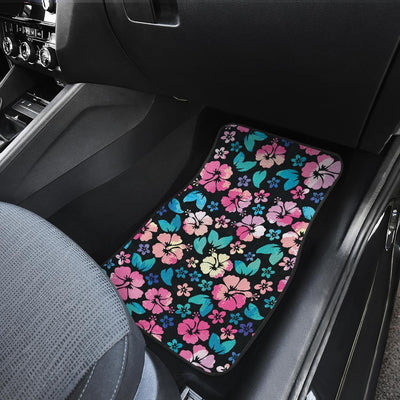 Pink Hibiscus Hawaiian Flower Front and Back Car Floor Mats