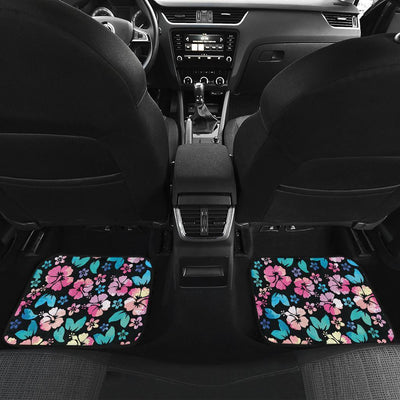 Pink Hibiscus Hawaiian Flower Front and Back Car Floor Mats