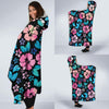 Pink Hibiscus Hawaiian Flower Hooded Blanket-JORJUNE.COM