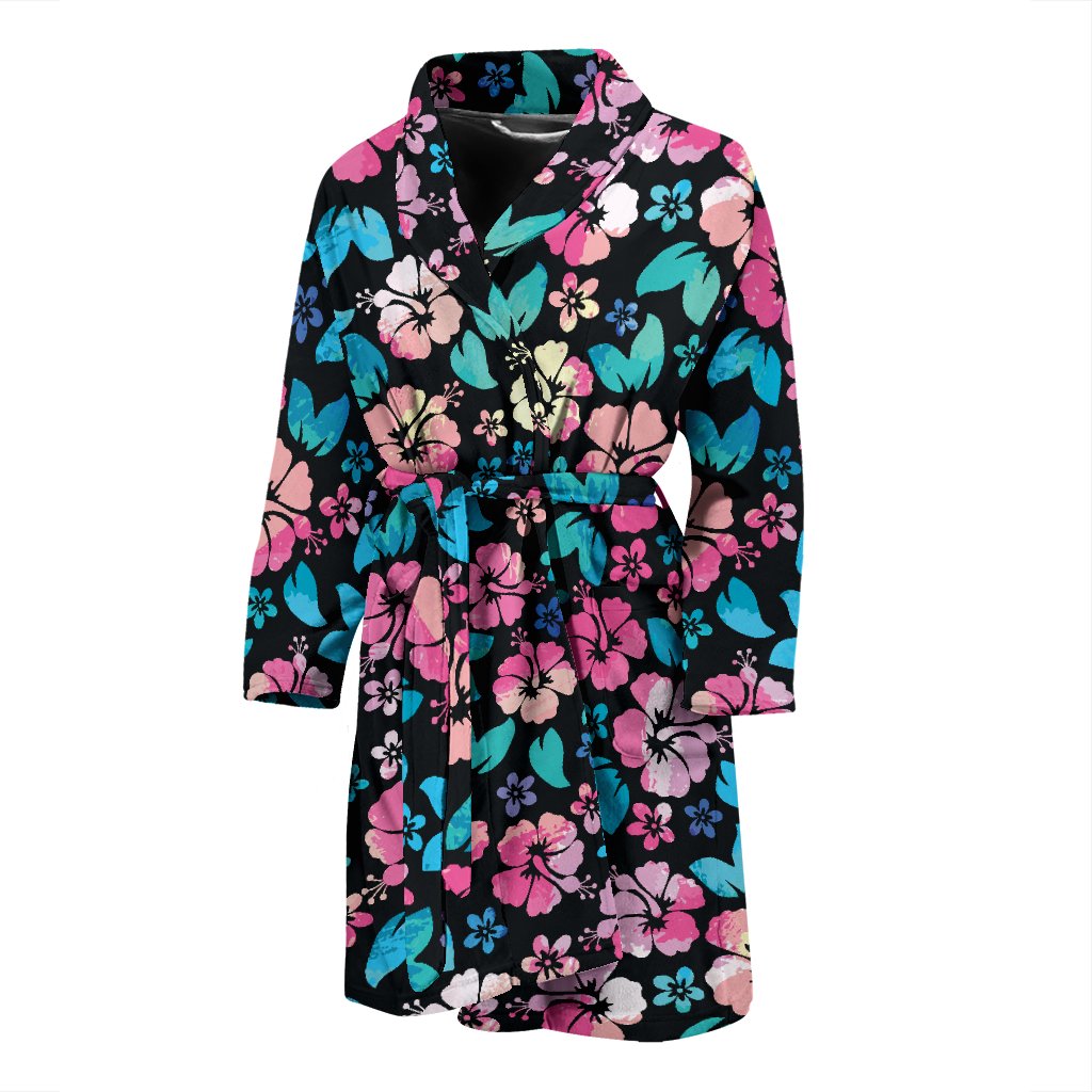 Pink Hibiscus Hawaiian Flower Men Bathrobe – JorJune