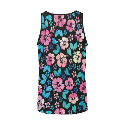Pink Hibiscus Hawaiian Flower Men Tank Top