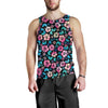 Pink Hibiscus Hawaiian Flower Men Tank Top