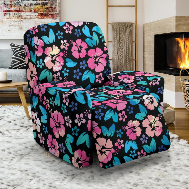 Pink Hibiscus Hawaiian Flower Recliner Slipcover-JORJUNE.COM