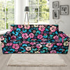 Pink Hibiscus Hawaiian Flower Sofa Slipcover-JORJUNE.COM