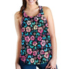 Pink Hibiscus Hawaiian Flower Women Racerback Tank Top