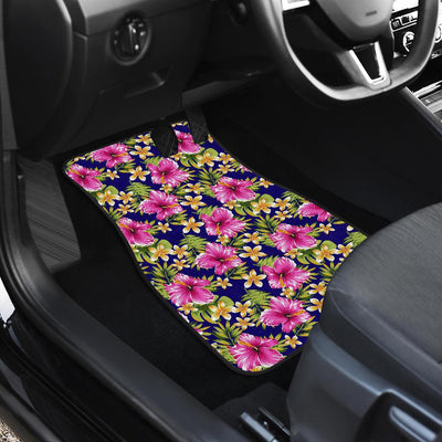 Pink Hibiscus Pattern Print Design HB027 Car Floor Mats-JORJUNE.COM