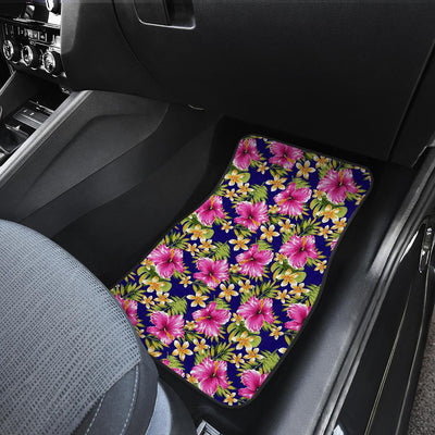 Pink Hibiscus Pattern Print Design HB027 Car Floor Mats-JORJUNE.COM