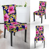 Pink Hibiscus Pattern Print Design HB027 Dining Chair Slipcover-JORJUNE.COM