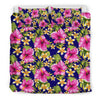 Pink Hibiscus Pattern Print Design HB027 Duvet Cover Bedding Set-JORJUNE.COM