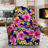 Pink Hibiscus Pattern Print Design HB027 Recliner Slipcover-JORJUNE.COM