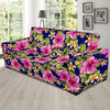 Pink Hibiscus Pattern Print Design HB027 Sofa Slipcover-JORJUNE.COM