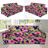 Pink Hibiscus Pattern Print Design HB027 Sofa Slipcover-JORJUNE.COM