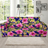 Pink Hibiscus Pattern Print Design HB027 Sofa Slipcover-JORJUNE.COM