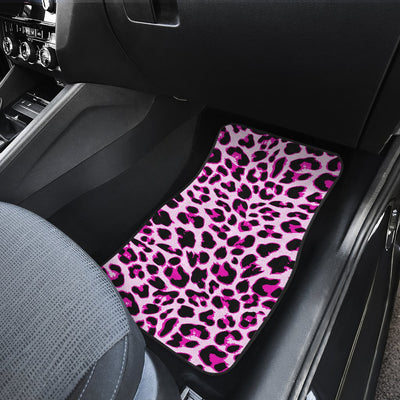 Pink Leopard Print Car Floor Mats