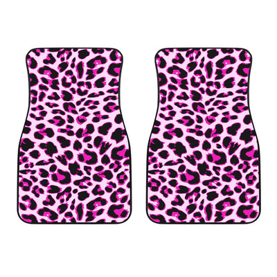 Pink Leopard Print Car Floor Mats