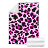 Pink Leopard Print Fleece Blanket