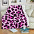 Pink Leopard Print Fleece Blanket